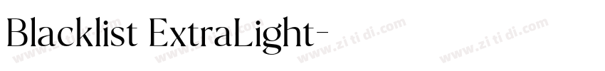 Blacklist ExtraLight字体转换